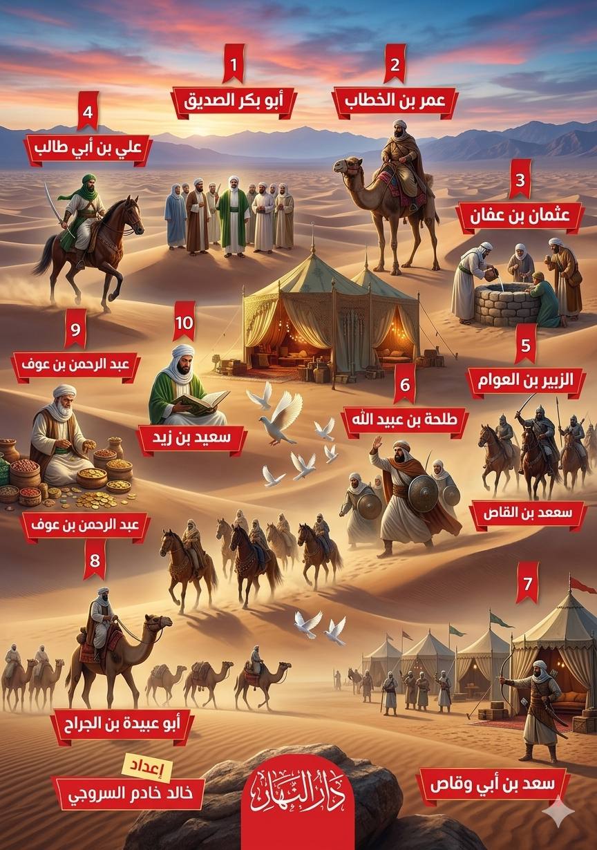 العشرة المبشرون بالجنة 10 كتب